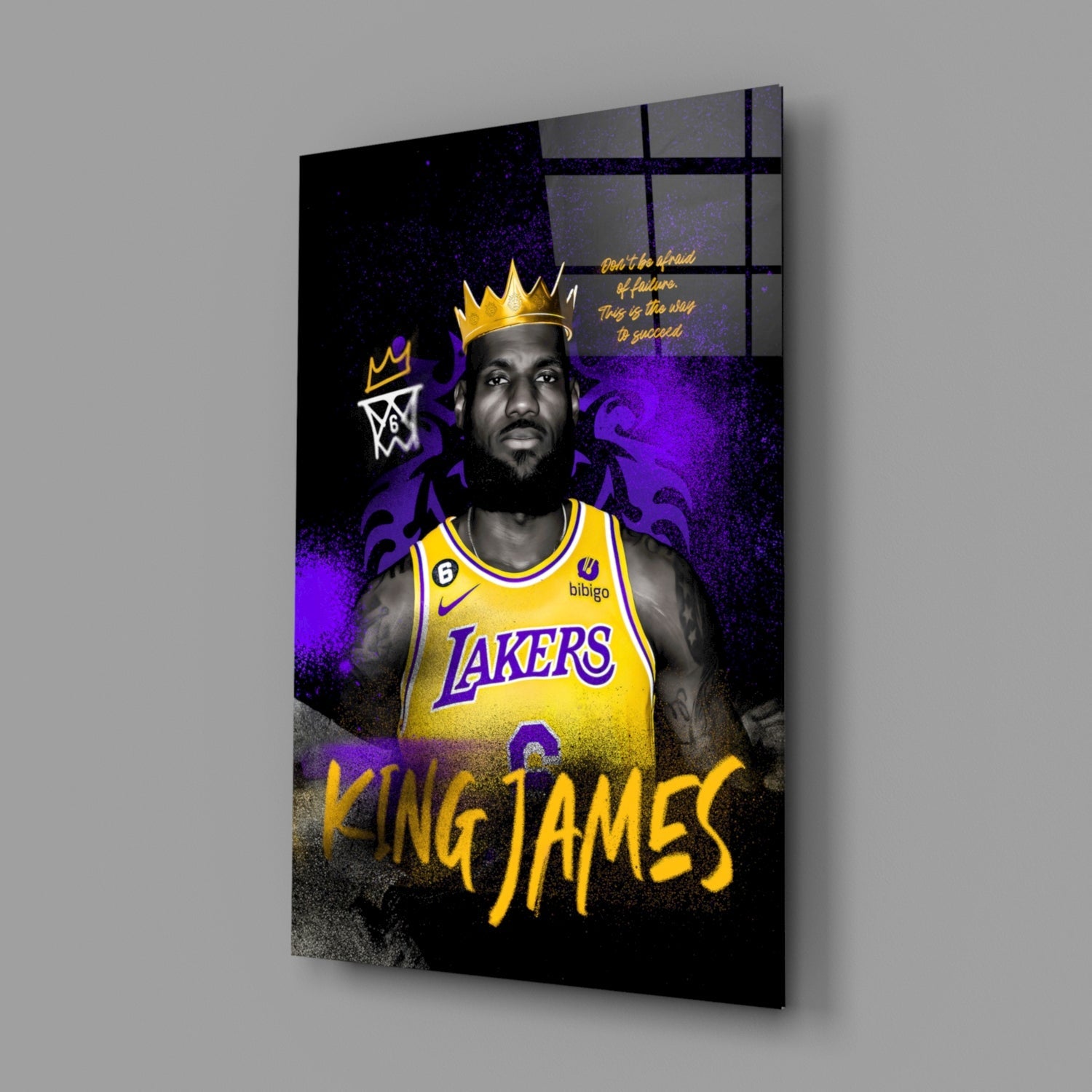 King James Glass Wall Art || Designer Collection