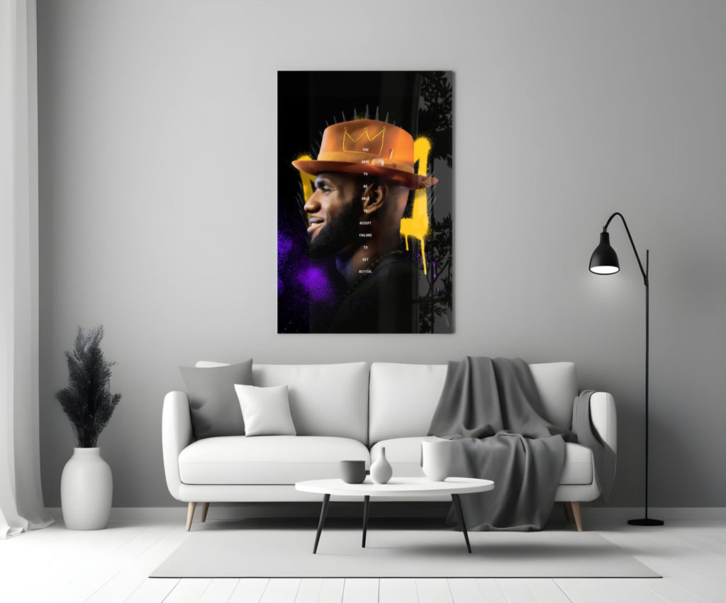 King James Glass Wall Art || Designer Collection