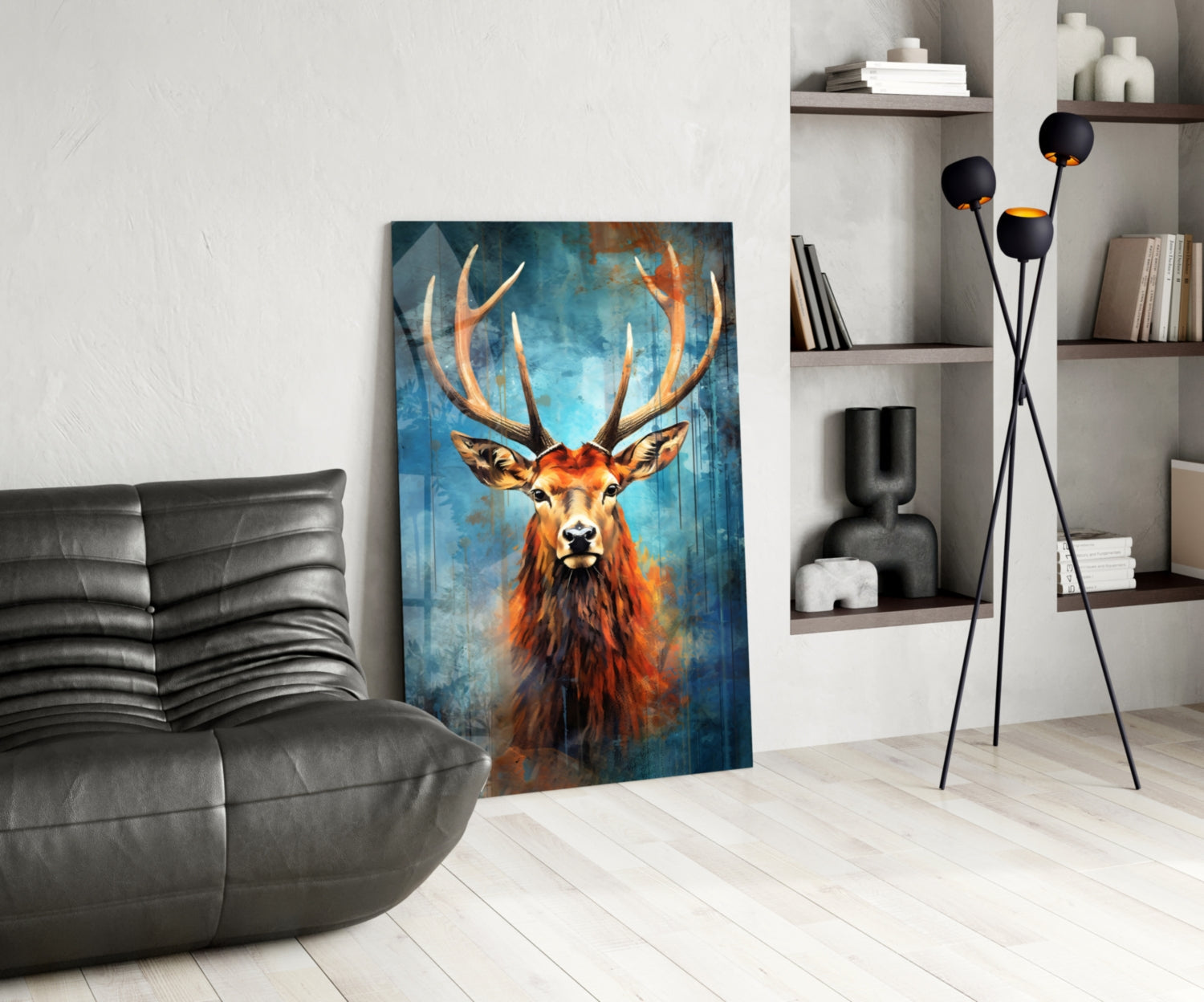 Deer Glass Wall Art || Designer Collection