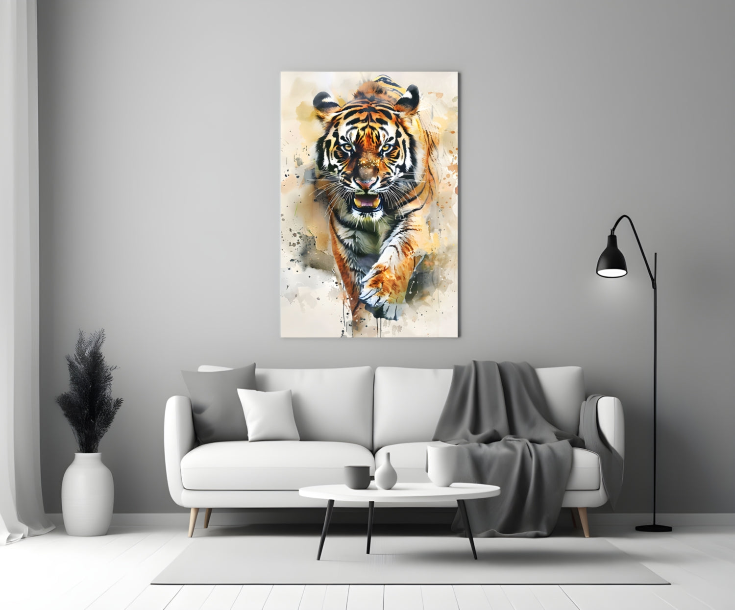 Tiger Glass Wall Art || Designer Collection
