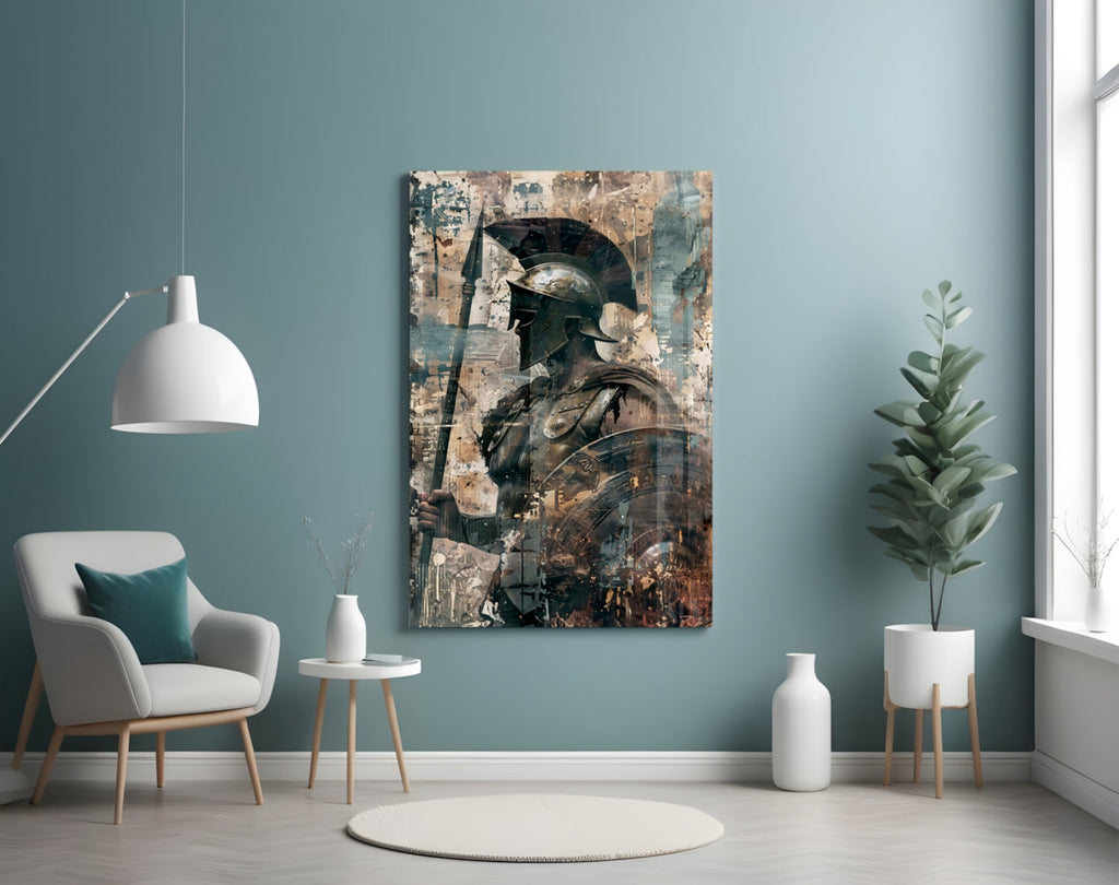 Gladiator Glass Wall Art || Designer Collection