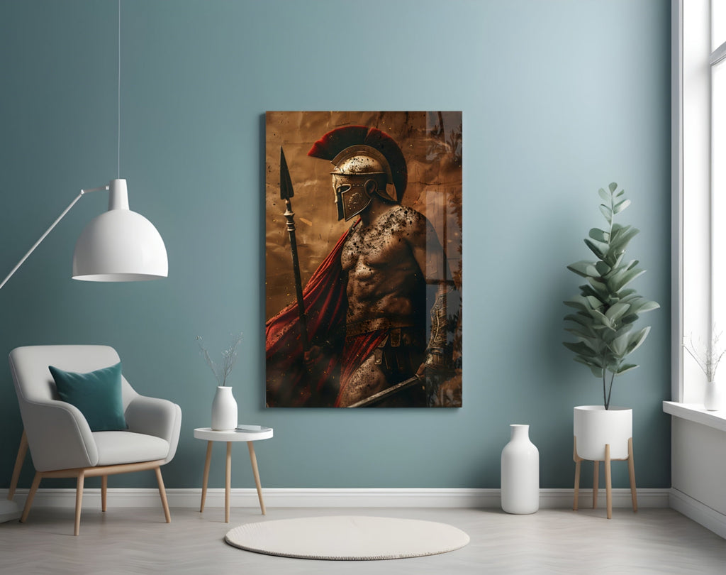 Gladiator Glass Wall Art || Designer Collection