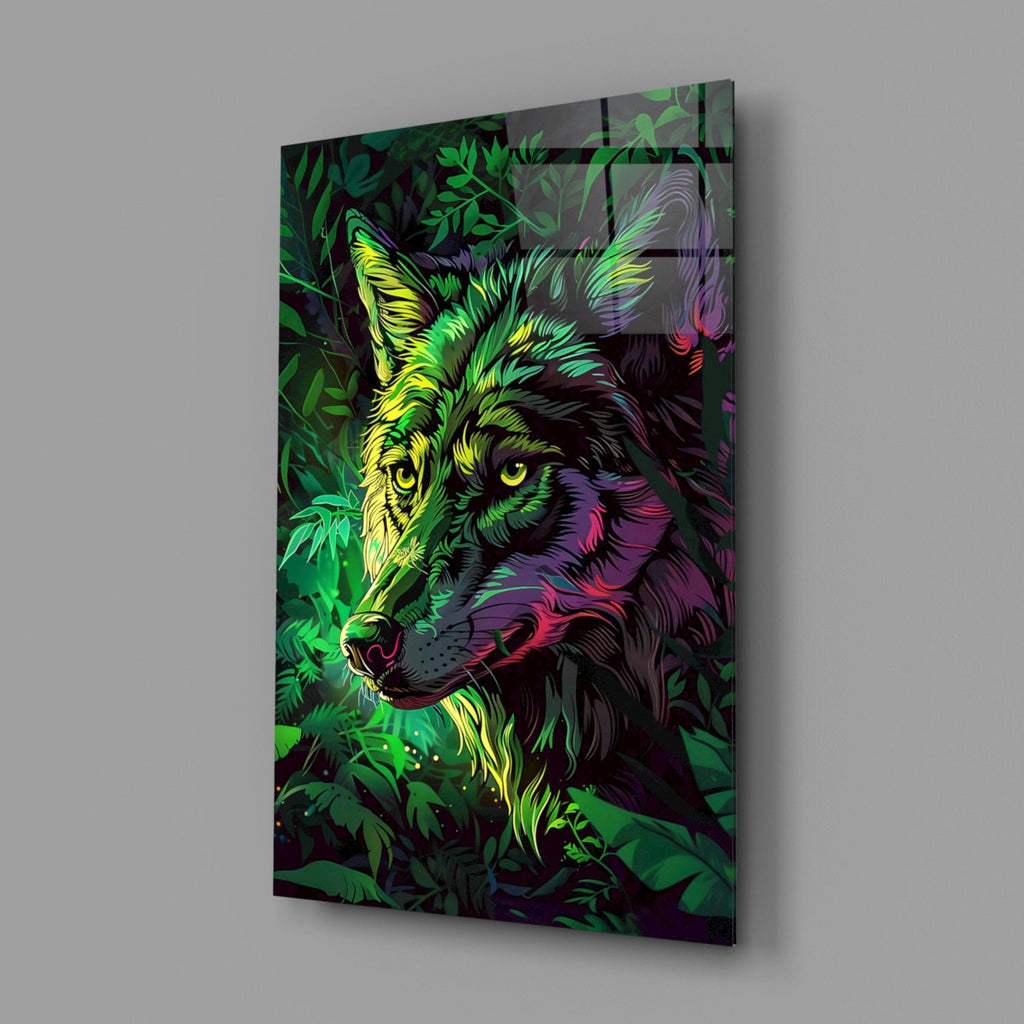 Wolf Glass Wall Art || Designer Collection