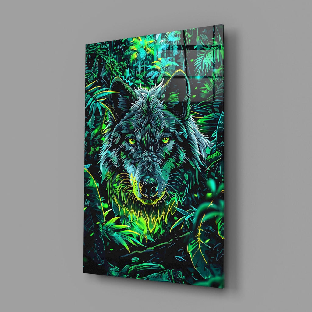 Wolf Glass Wall Art || Designer Collection