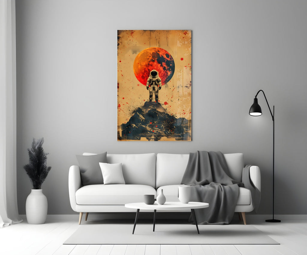 Astronaut Glass Wall Art || Designer Collection
