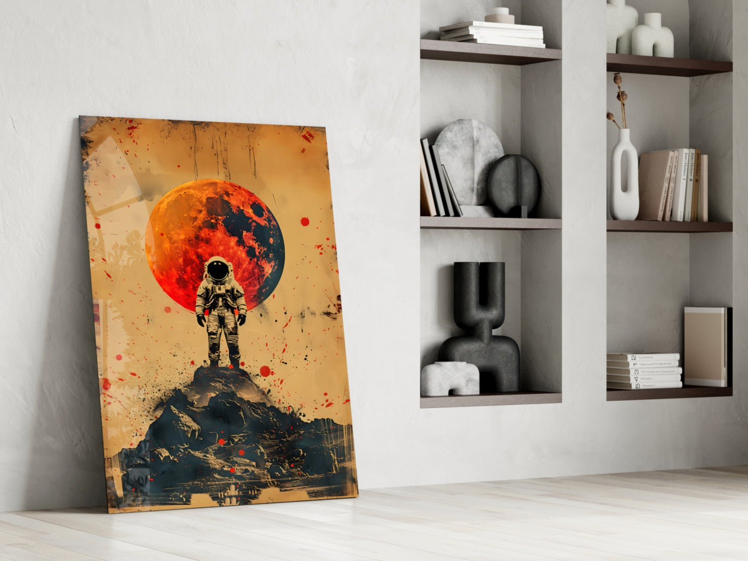 Astronaut Glass Wall Art || Designer Collection