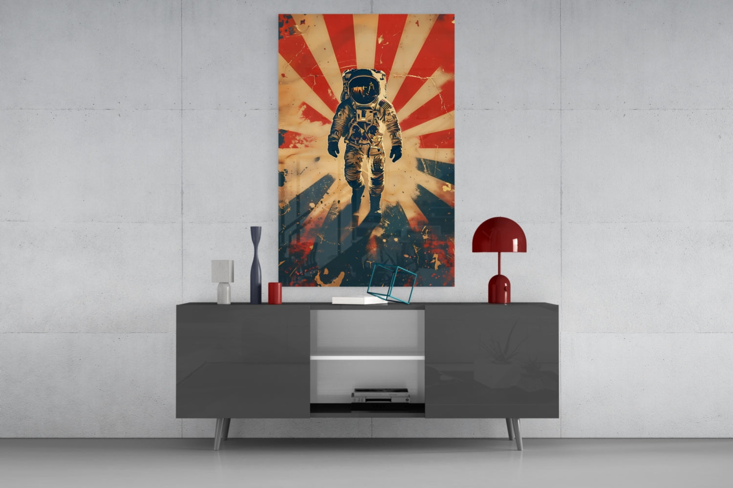Astronaut Glass Wall Art || Designer Collection