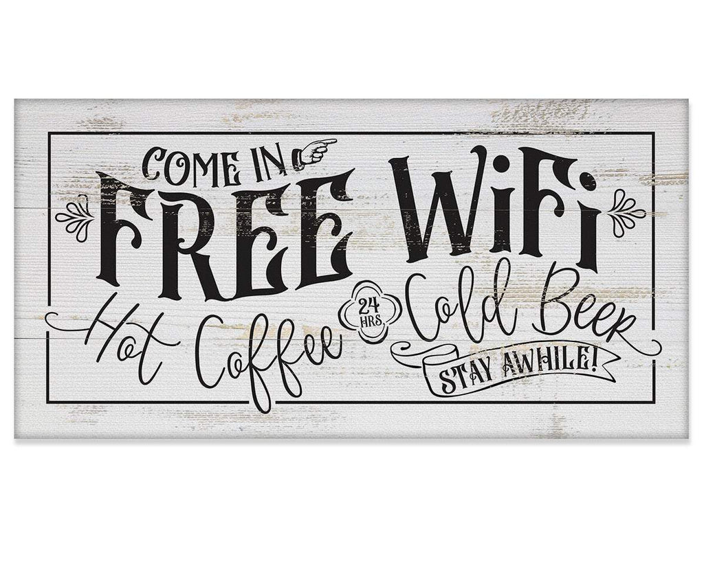 Free WiFi Hot Coffee & Cold Beer - Canvas