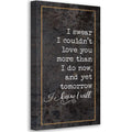 I Swear - Canvas
