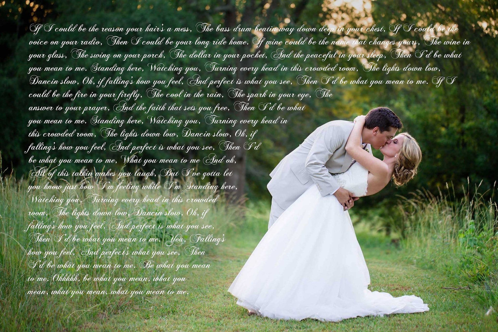 1st Anniversary Gift - A Personalized Word Art Canvas