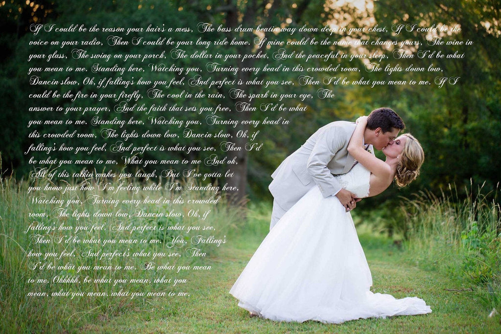 First Wedding Anniversary Gift - Your Wedding Vows On Canvas