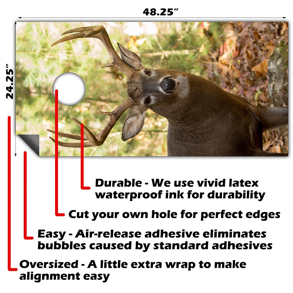Deer In The Woods - Cornhole Board Wrap - Set of 2