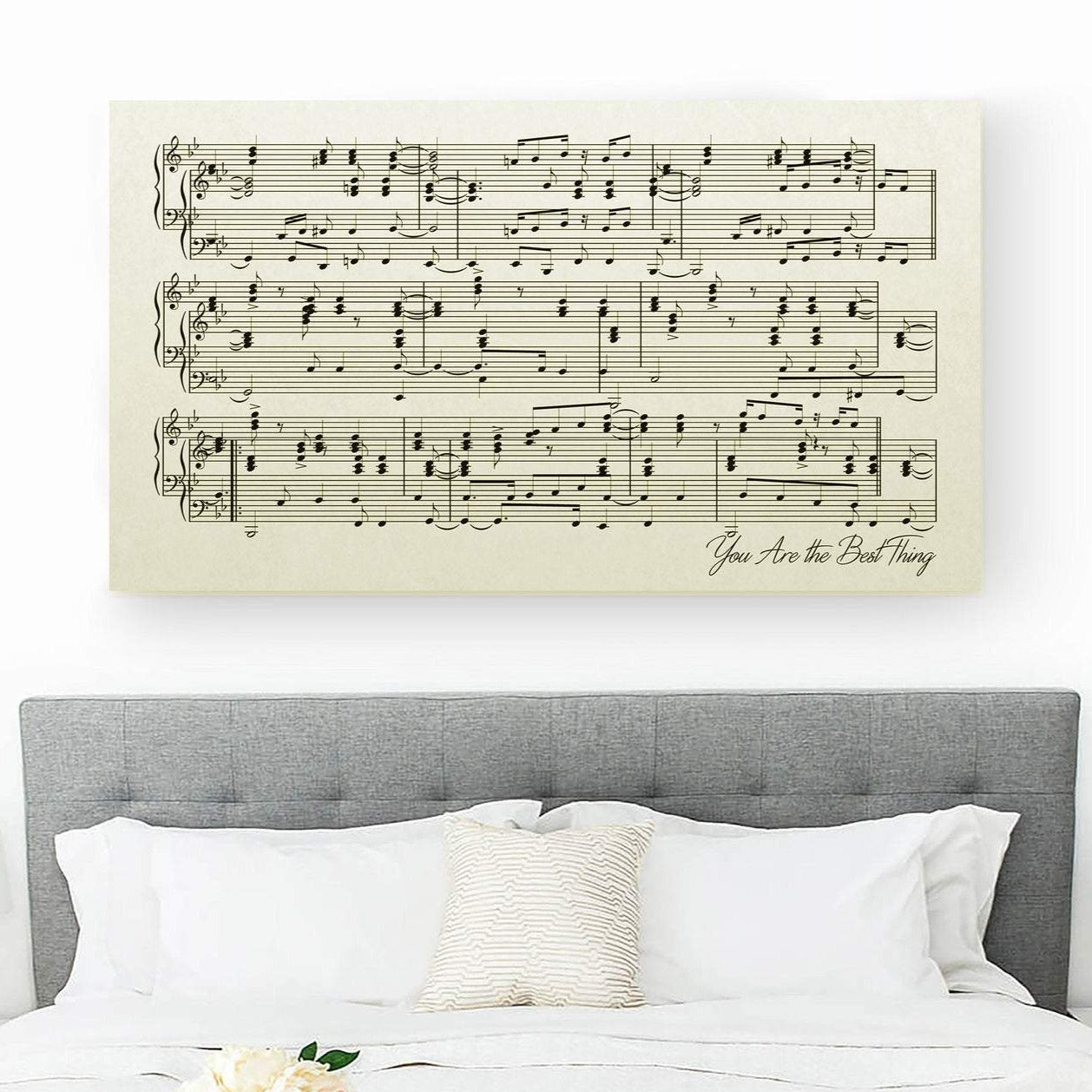 Ivory Sheet Music Art - 14th Anniversary Gift