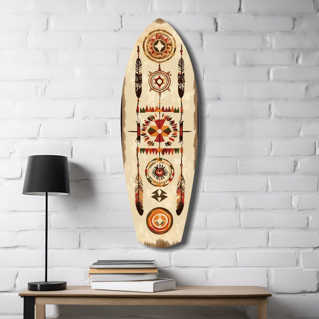 Aztech Patterns Glass Wall Art