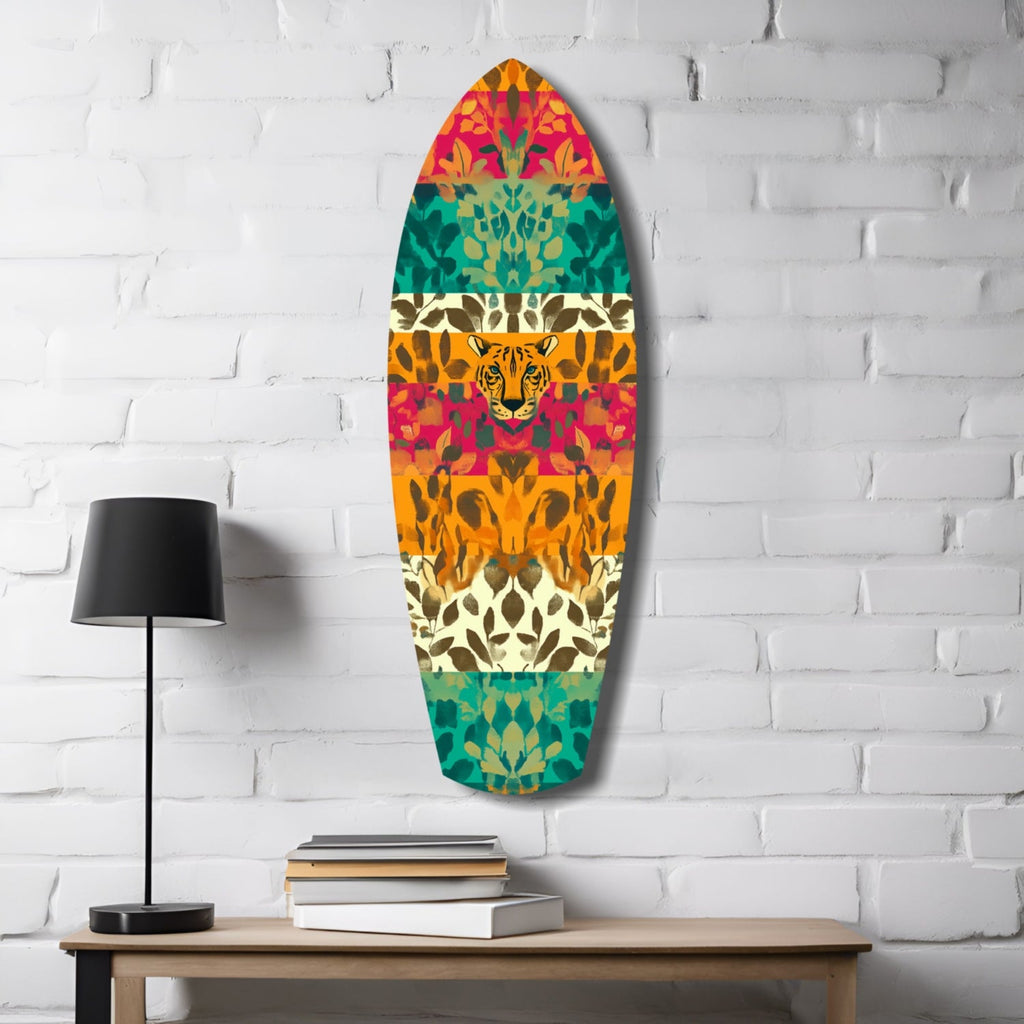 Camouflaged Tiger Glass Wall Art
