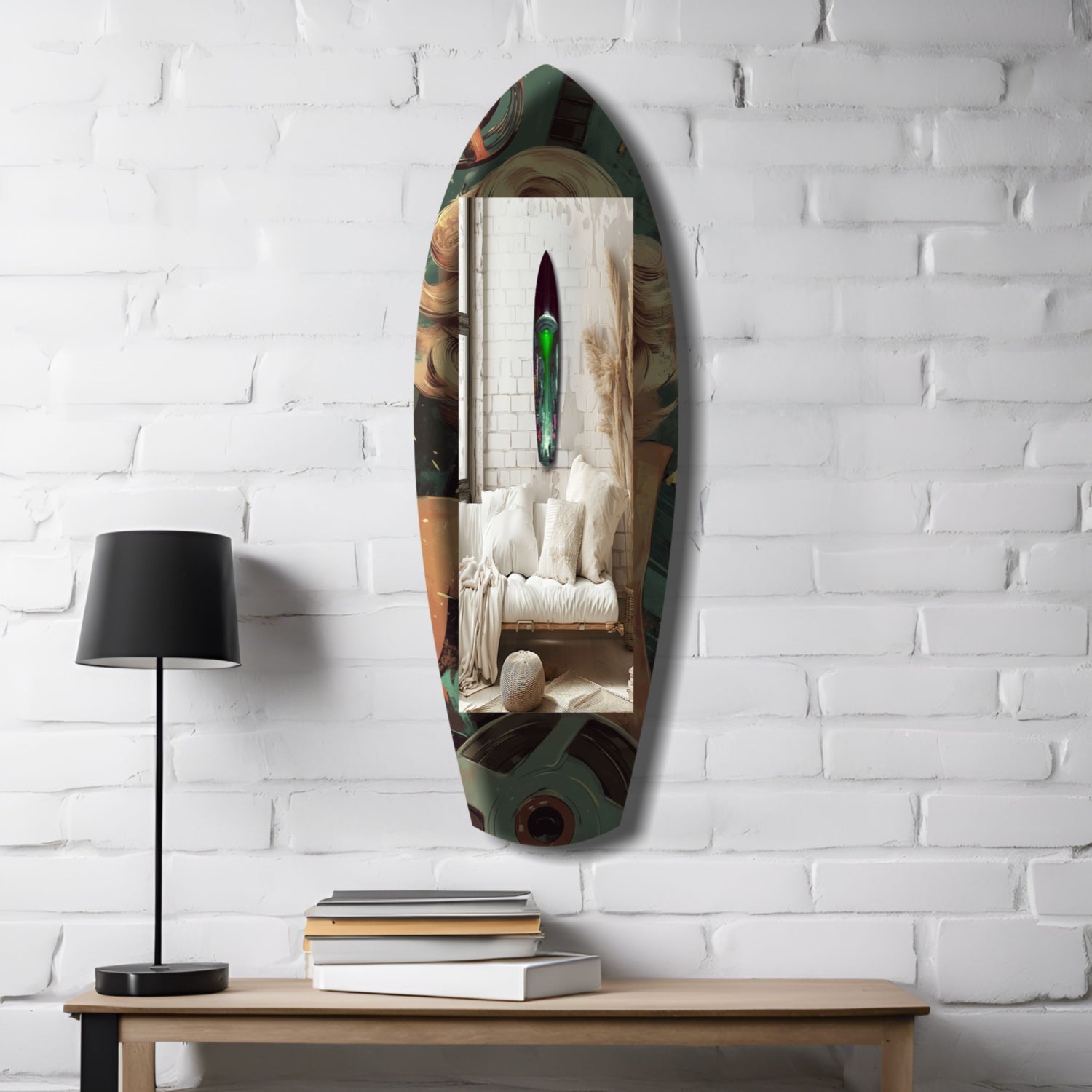 Alien Invade Glass Wall Art