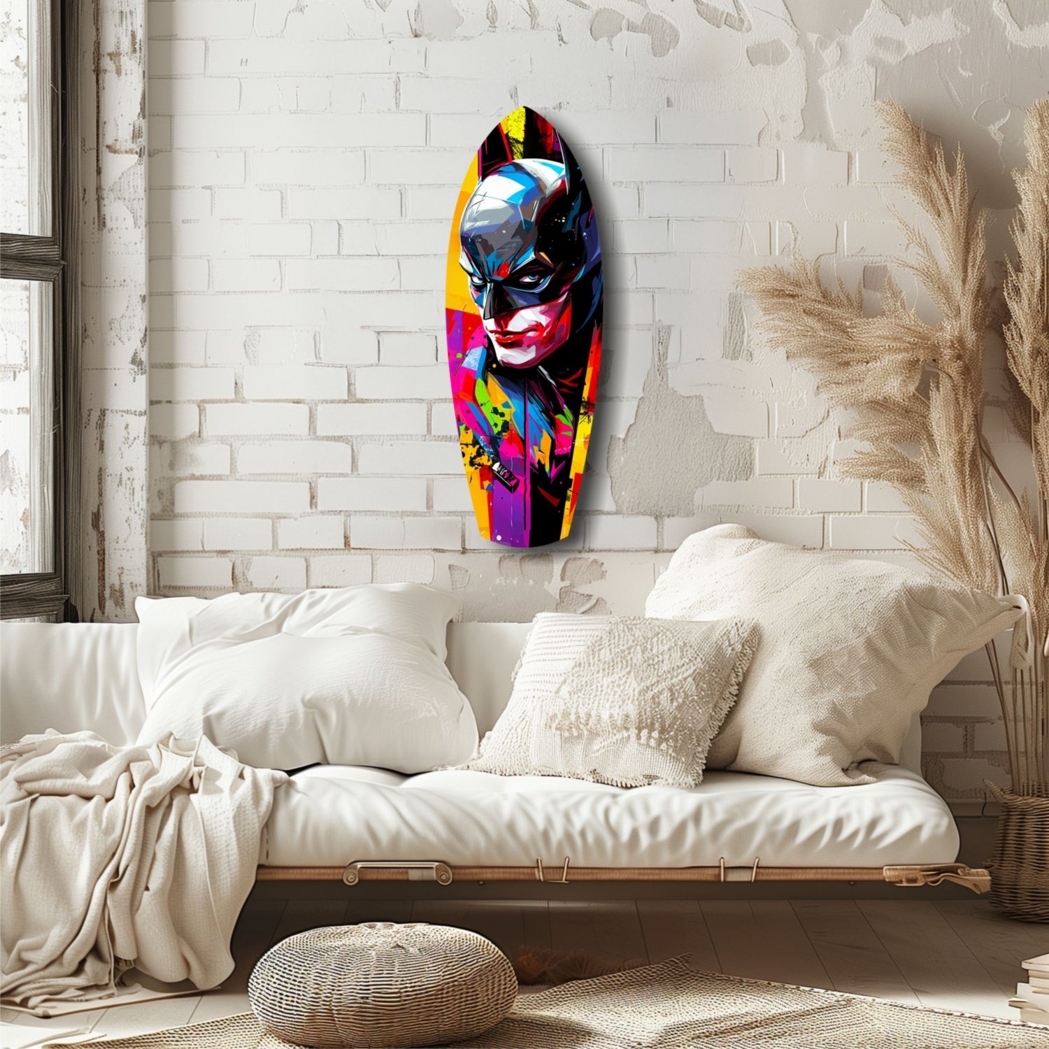 Shadowed Vigilante Glass Wall Art