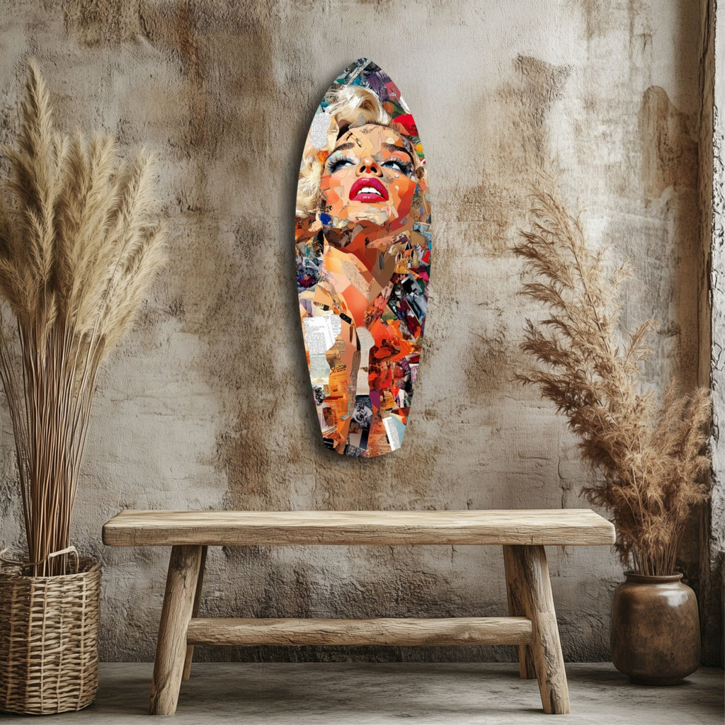 Marilyn Monroe The Shiniest Star Glass Wall Art
