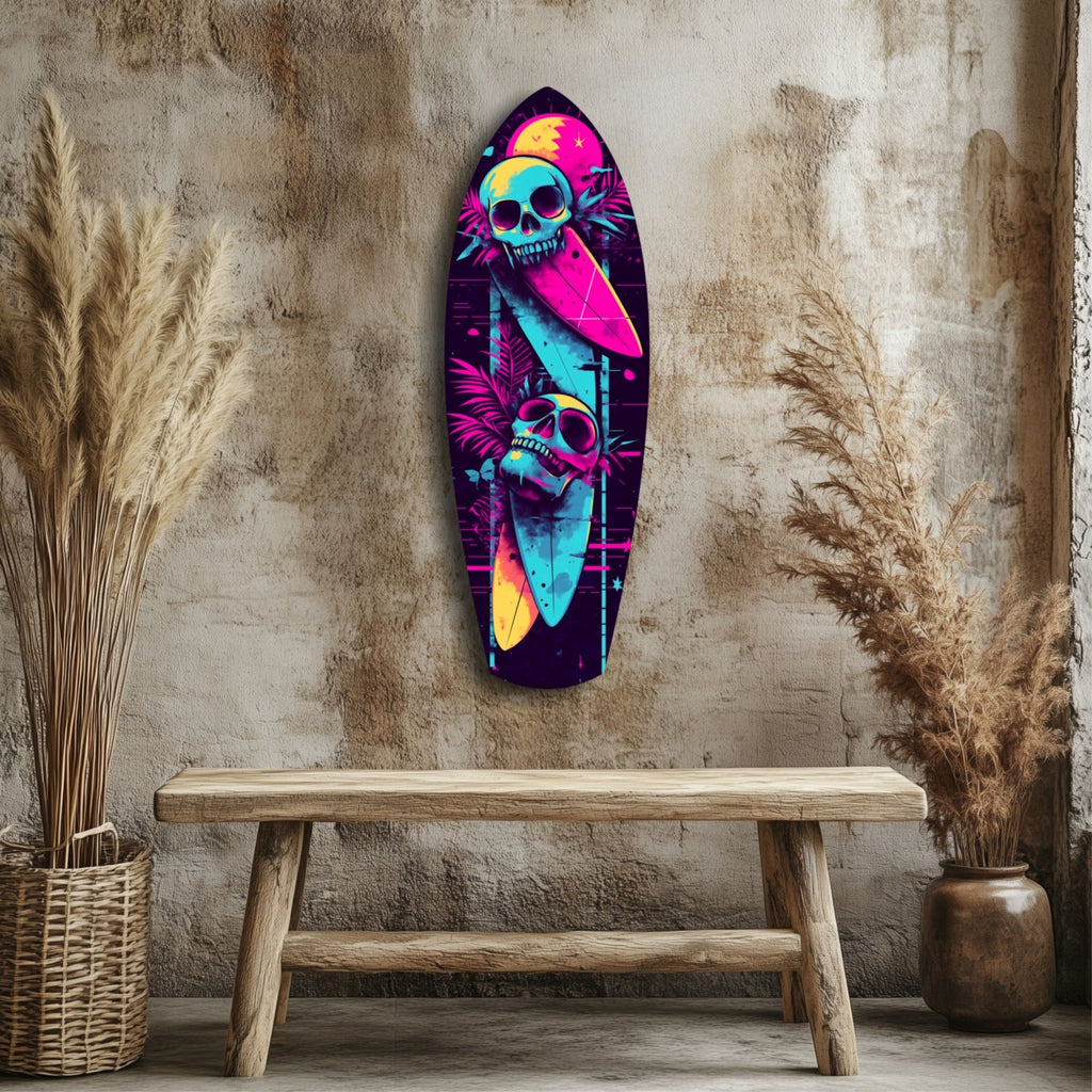 Addicted to Surfing Glass Wall Art