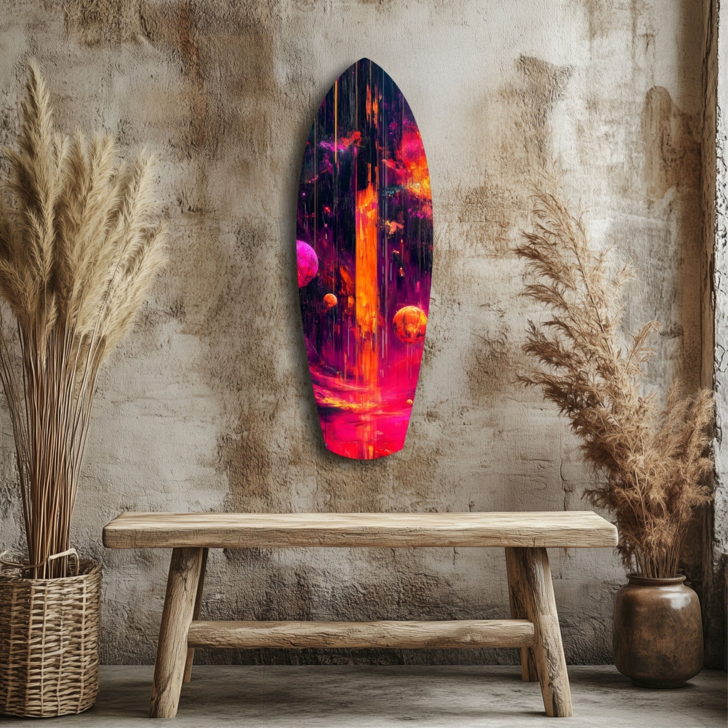 Kinetic Cosmos Glass Wall Art