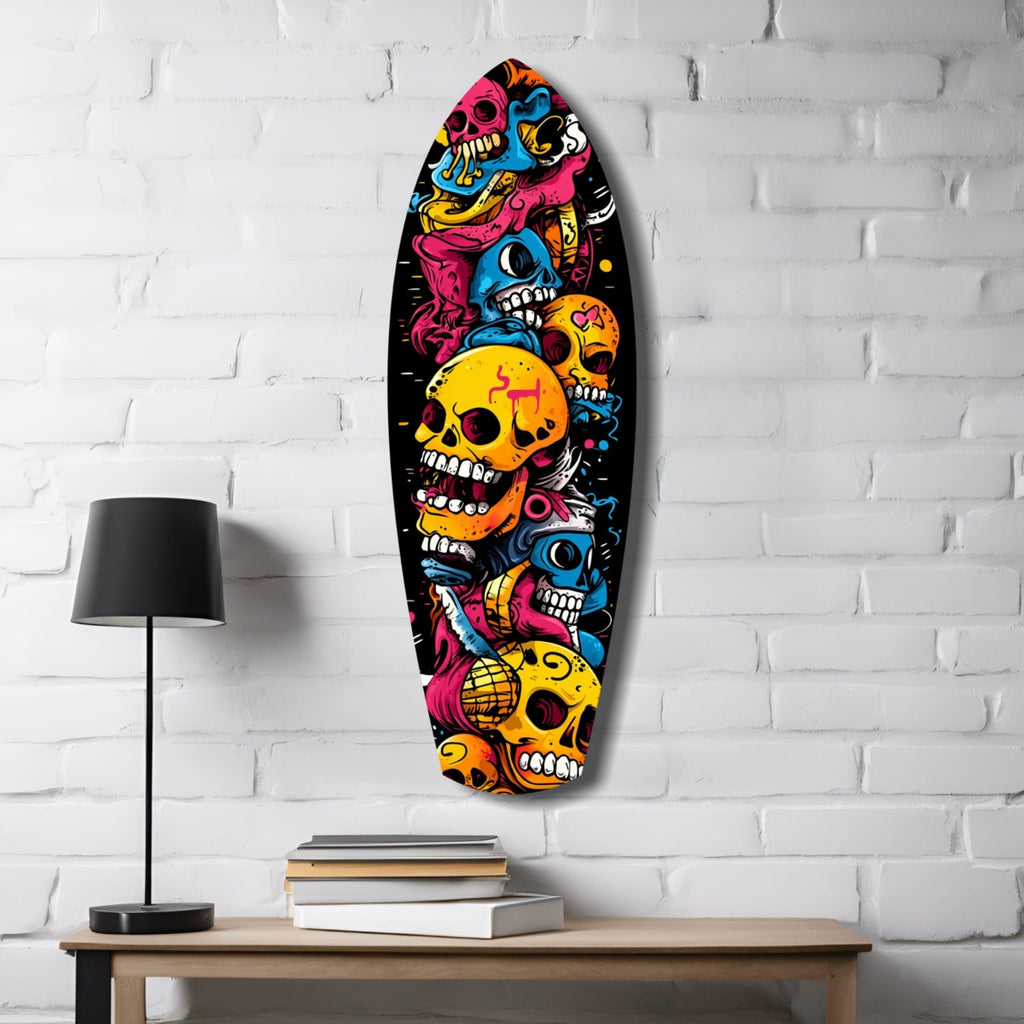 Street Soul Graffiti Skulls Glass Wall Art