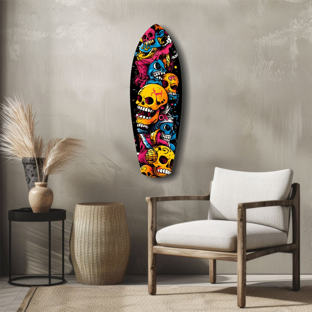 Street Soul Graffiti Skulls Glass Wall Art