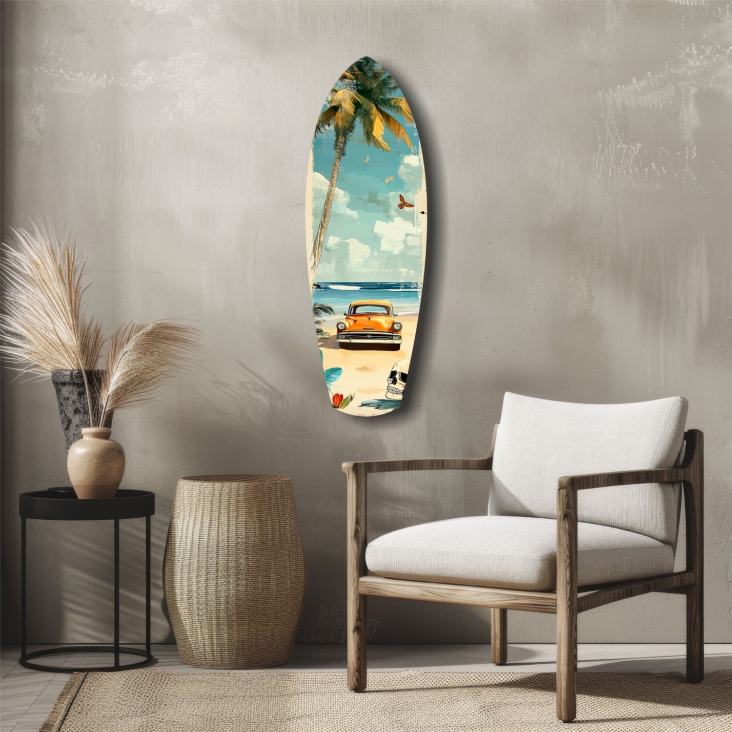 Timeless by the Sea V4 Glass Wall Art
