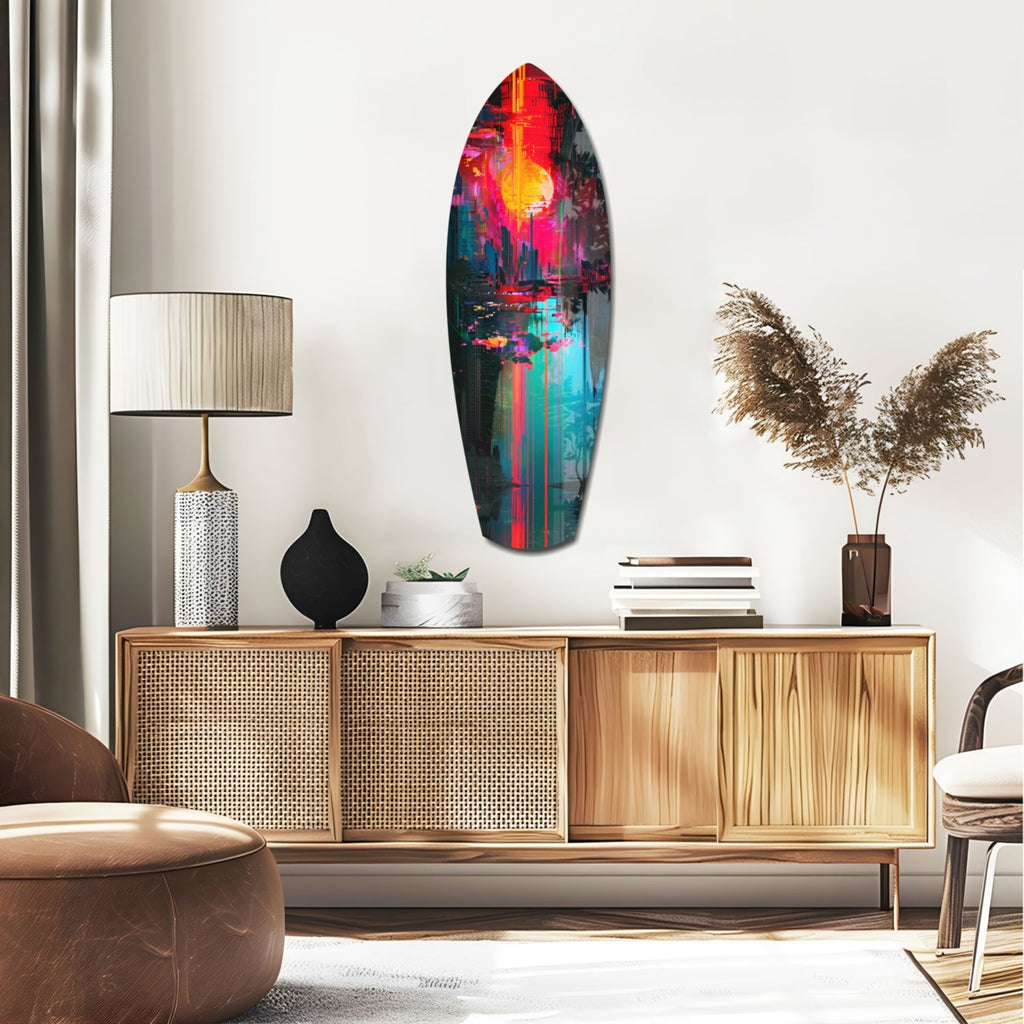 Dark City Glass Wall Art