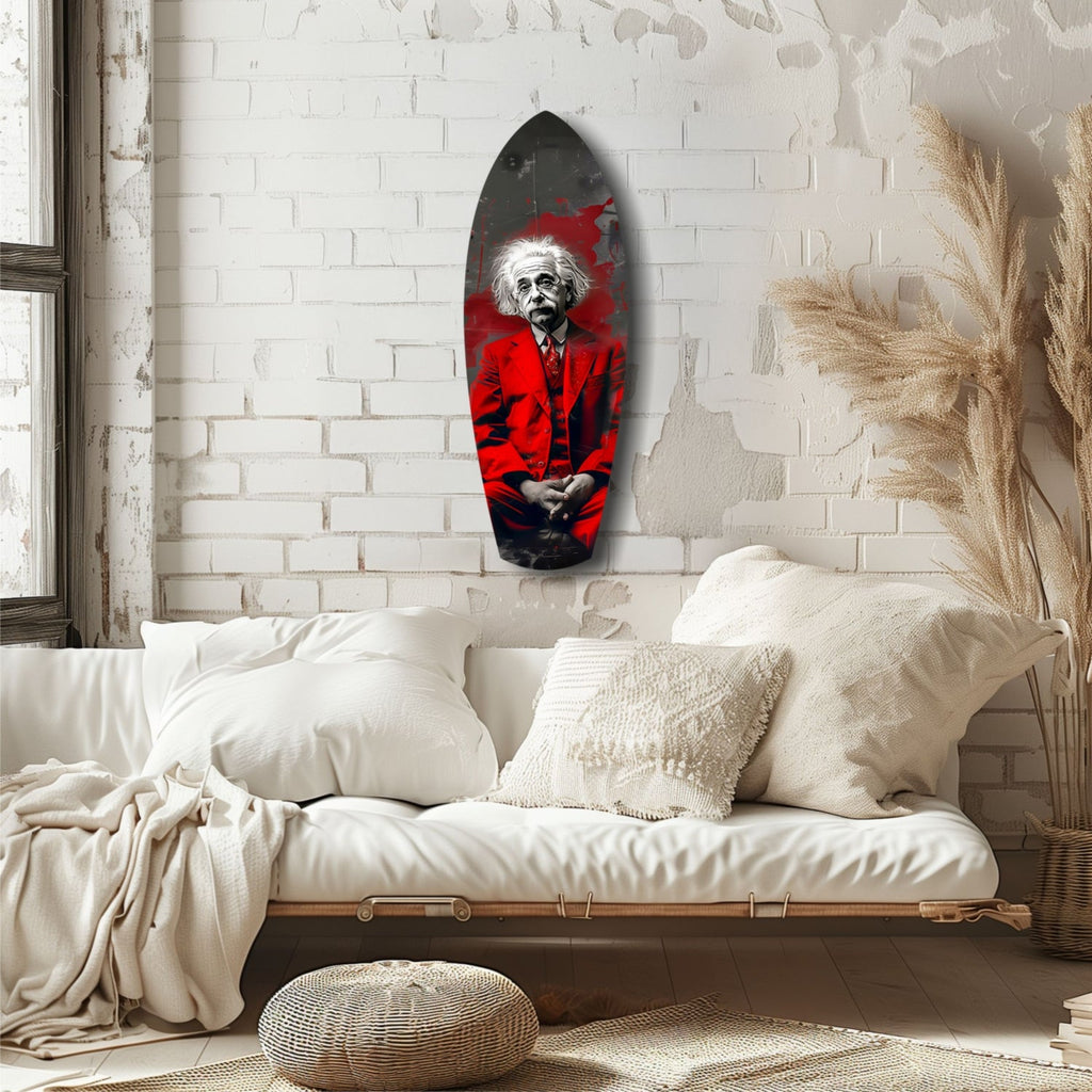 Einstein Mood V2 Glass Wall Art
