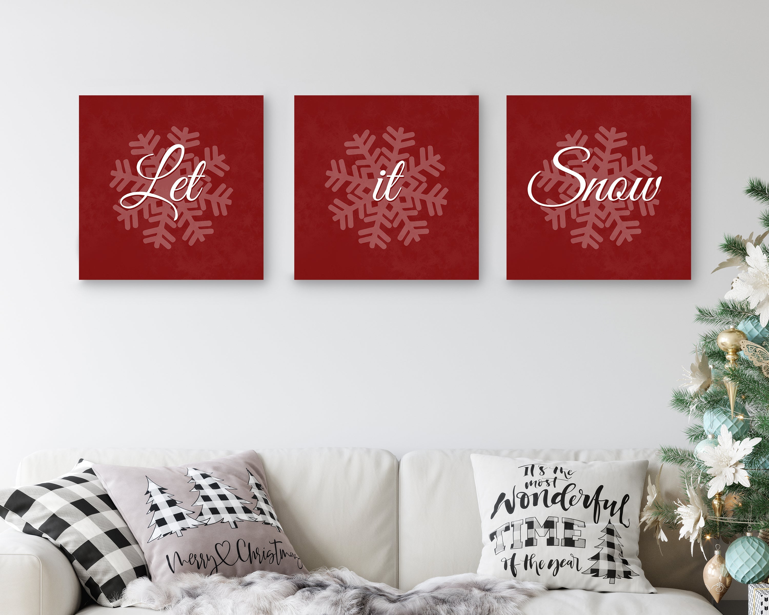 Let It Snow Canvas Art
