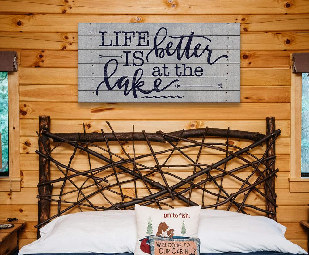 Life Is Better At The Lake - Canvas