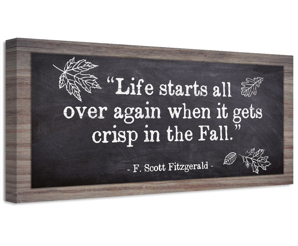 Life Starts All Over in Fall - Canvas