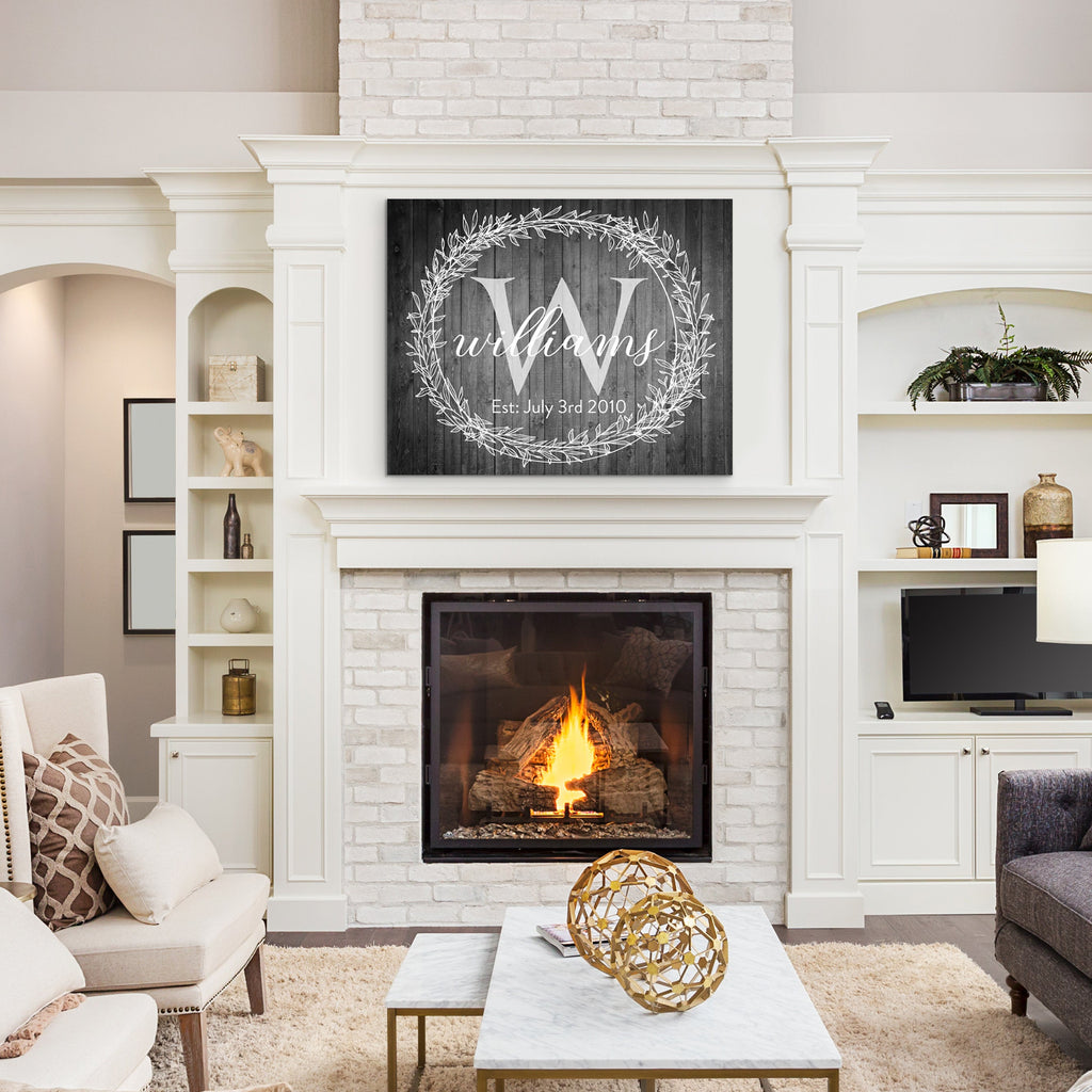 Last Name Sign - Custom Monogram Sign