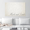 Ivory Custom Lyrics Canvas - 14th Anniversary Gift