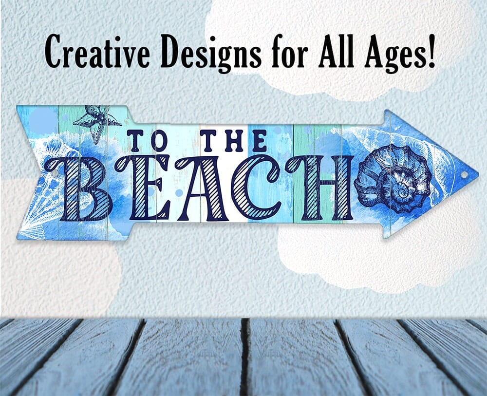 To The Beach Metal Arrow - Directional Arrow - Metal Sign