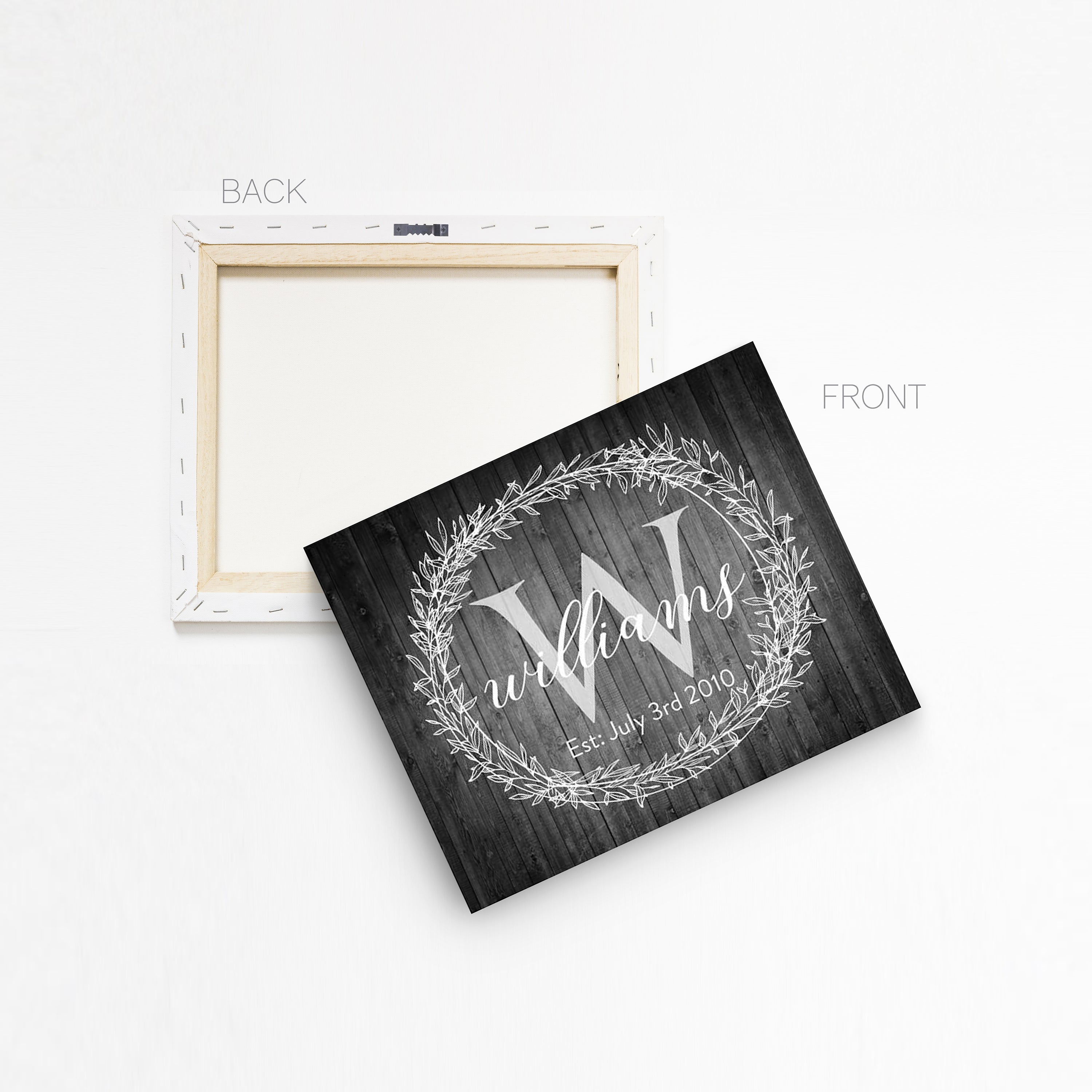 Last Name Sign - Custom Monogram Sign