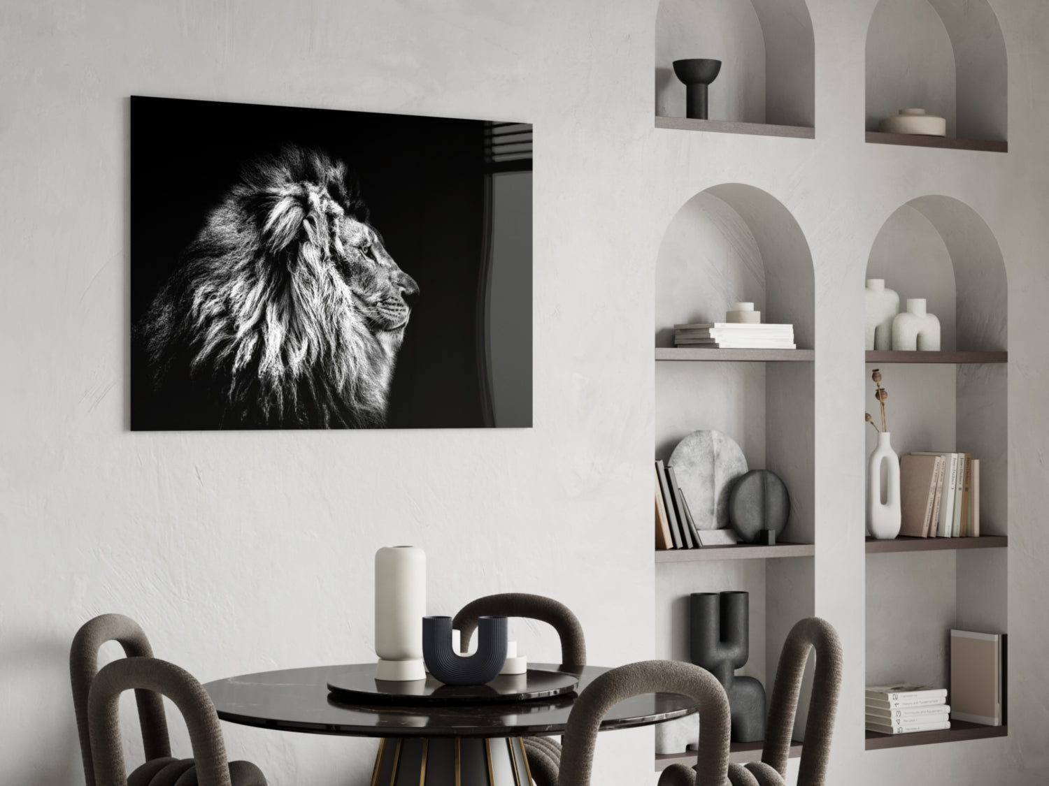 Lion Glass Wall Art
