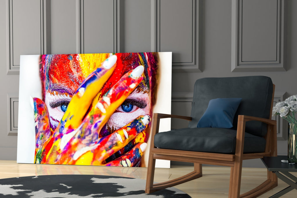 Woman Portrait Glass Wall Art