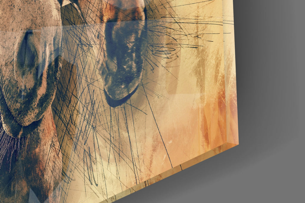 Horses Glass Wall Art