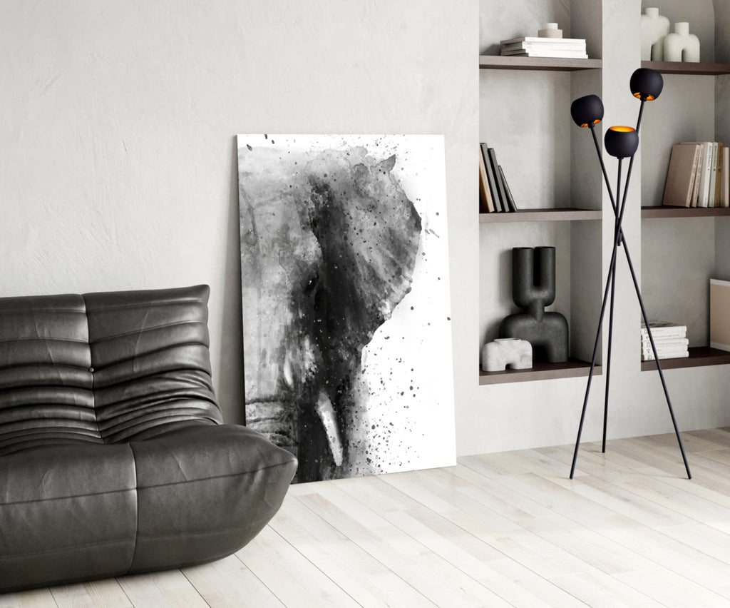 Elephant Glass Wall Art