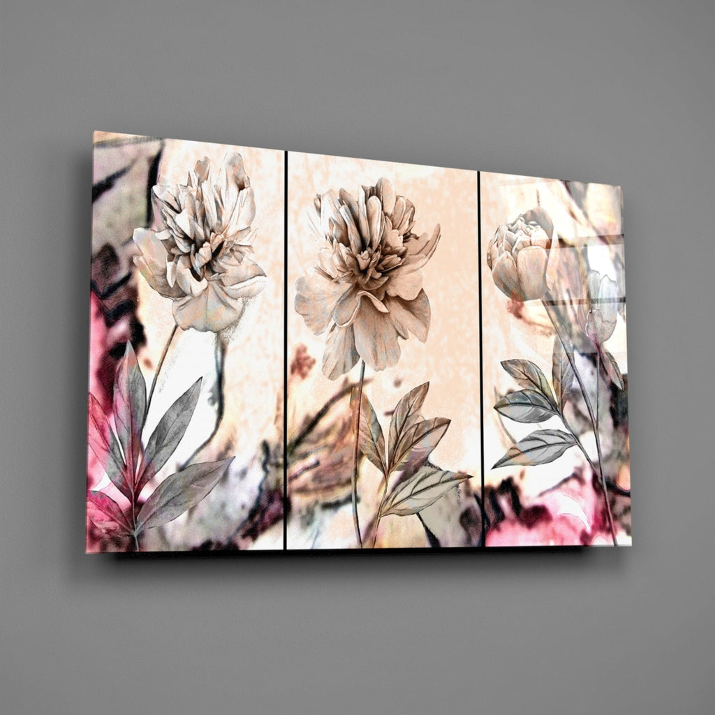 Flowers Glass Wall Art