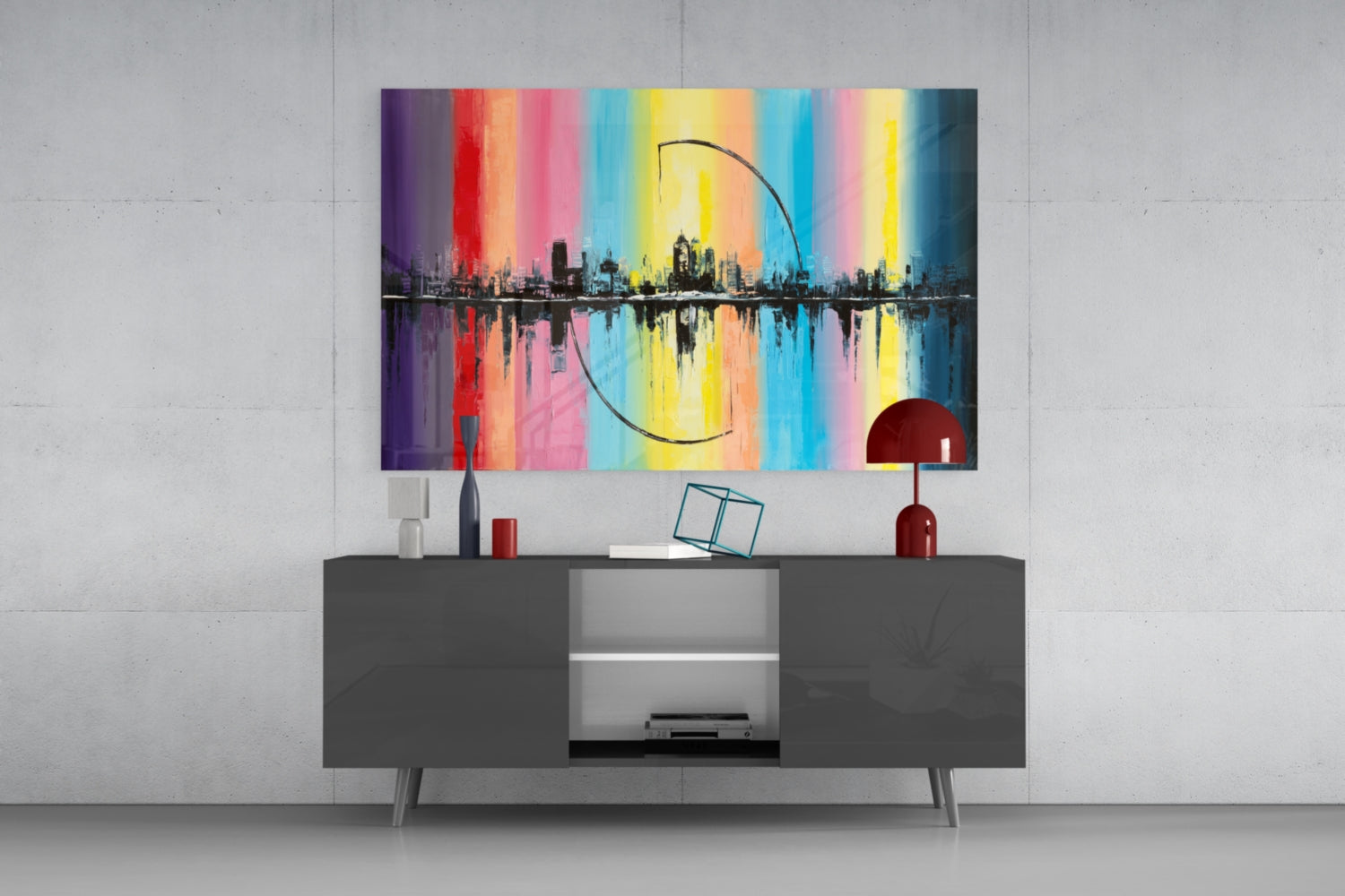 City Silhouette Glass Wall Art