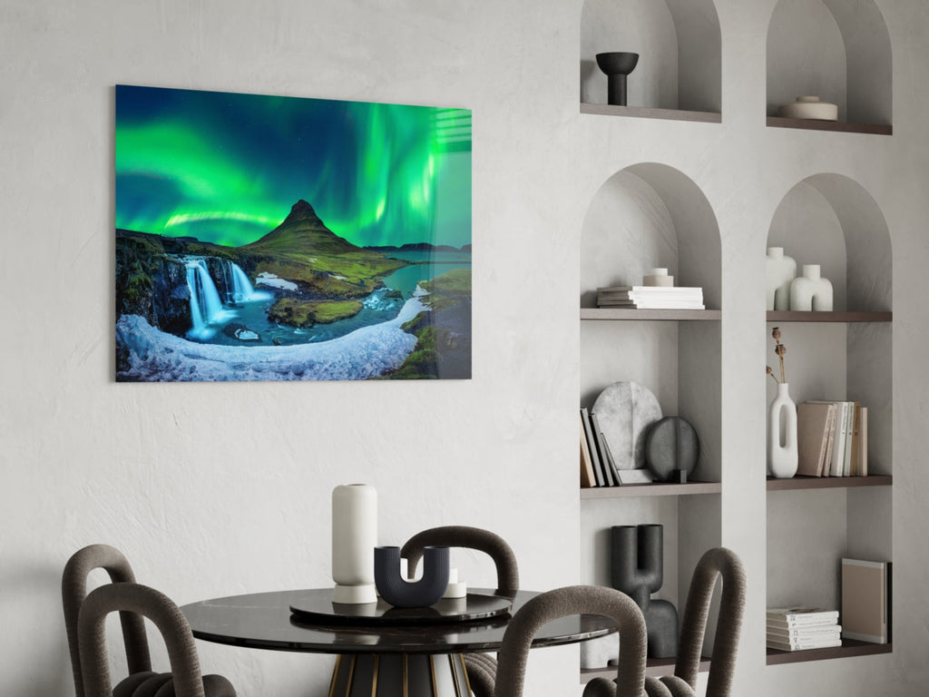 Northern Lights Glass Wall Art