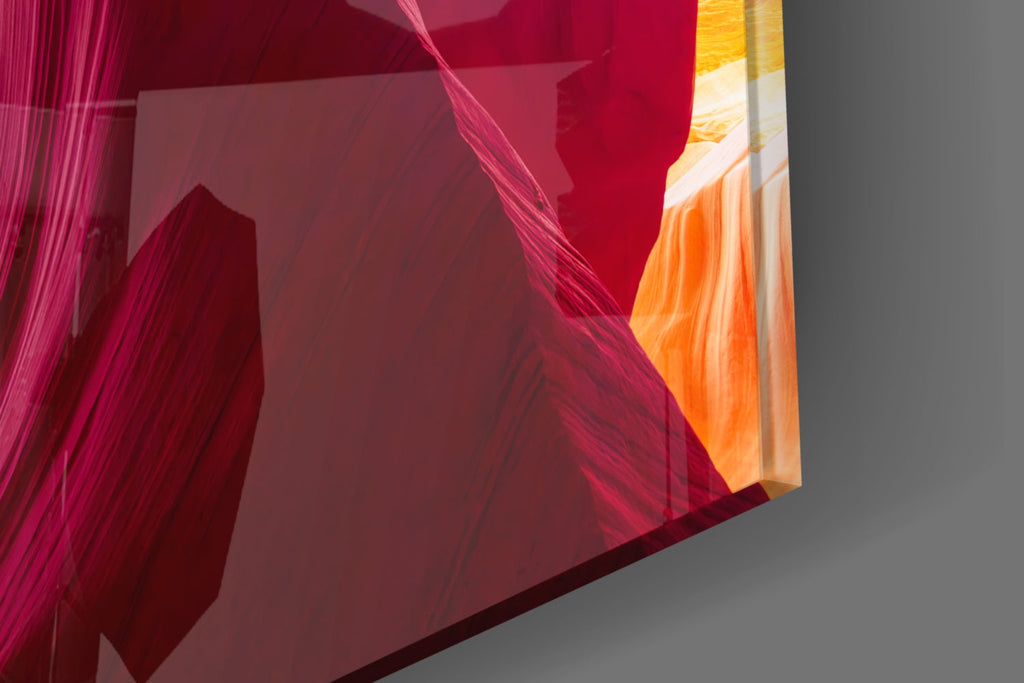 Red Valley Glass Wall Art