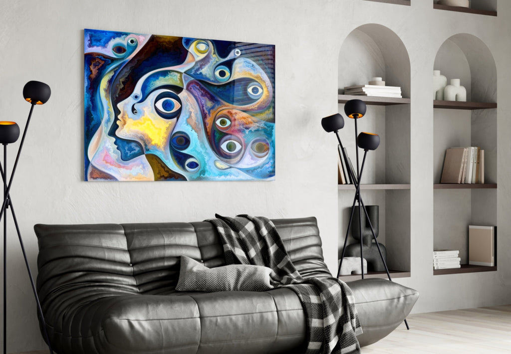 Abstract Glass Wall Art