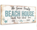 Personalized - Beach House - Canvas