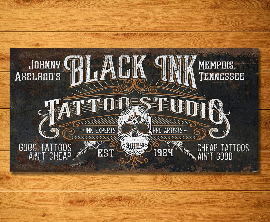 Personalized - Black Ink Tattoo - Canvas
