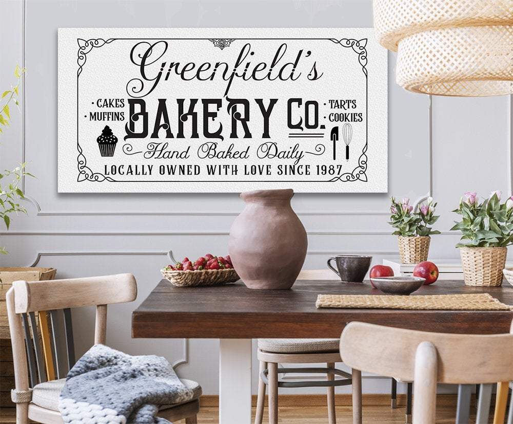 Personalized - Family Name Bakery - Canvas