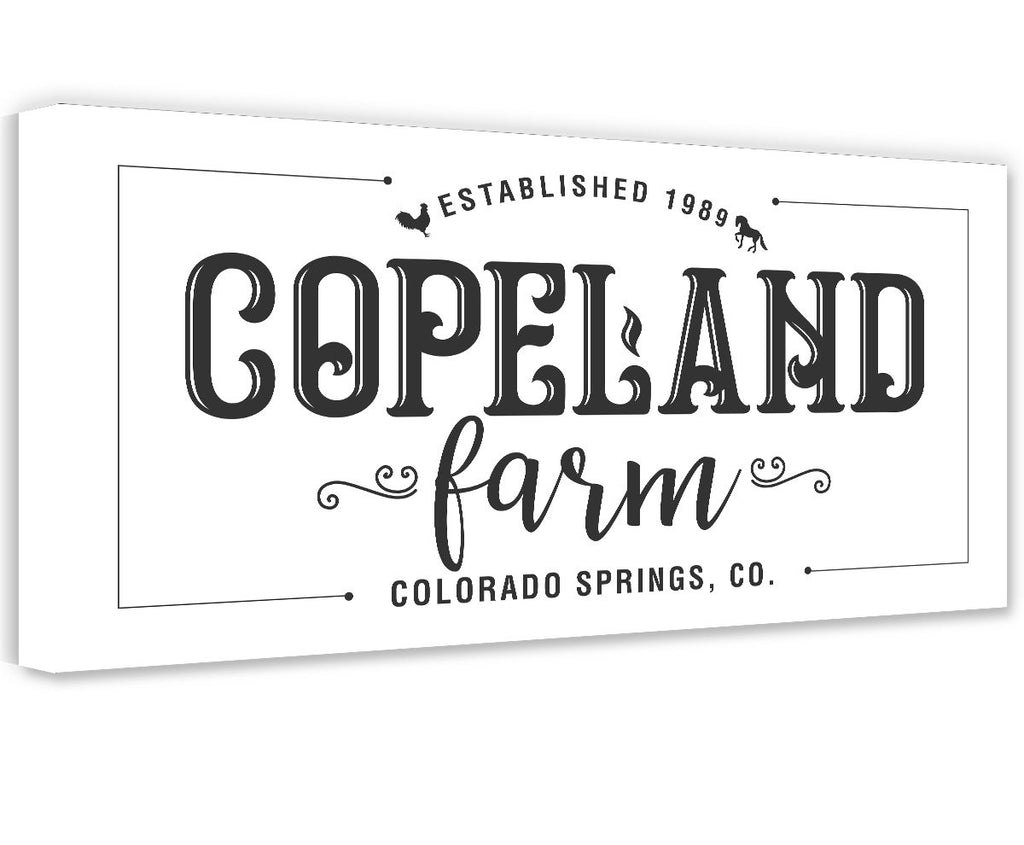 Personalized - Family Name Farm - Canvas