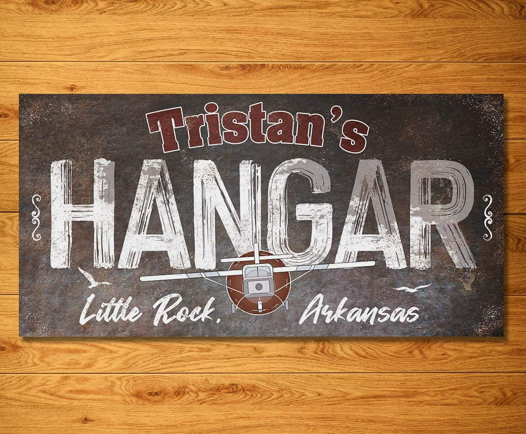 Personalized - Hangar Airplane - Canvas